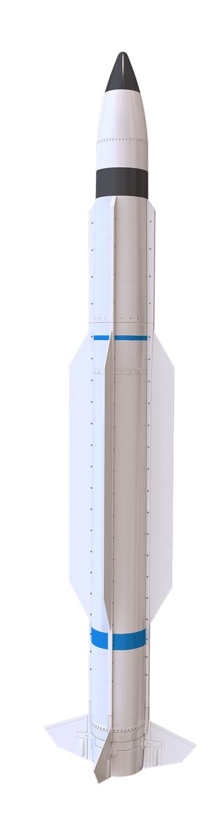 White RIM-161 Standard Missile 3 rendered against a white background